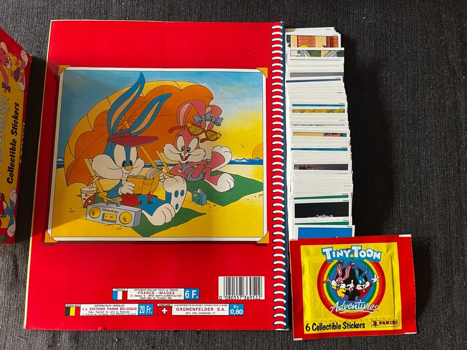 SET COMPLET STICKERS + EMPTY ALBUM VIDE PANINI TINY TOON DISNEY 1992 NEW RARE - Photo 2/2