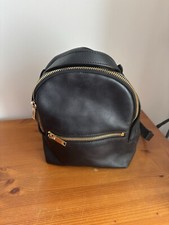 Sophie Hulme Backpack Bag Black Mini Gold Hardware Rare Find Leather