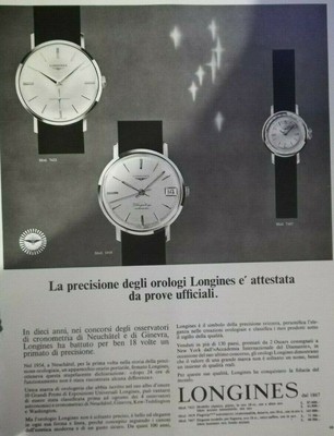 Pubblicità d'epoca 1965 OROLOGIO LONGINES | eBay