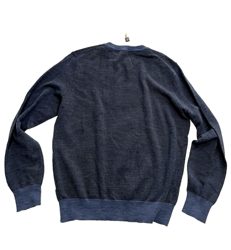 Suéter Canali Hombre Mezcla Lana Bloqueo de Colores - Talla 50 / US 40 - Azul - Imagen 5 de 5