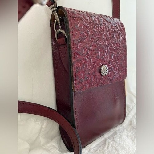 Patricia Nash Rosso Floreale In pelle * Rivalta* c/b. Nuovo con etichette! - Foto 4 di 8