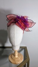 Magenta  Black Kentucky Derby Fascinator