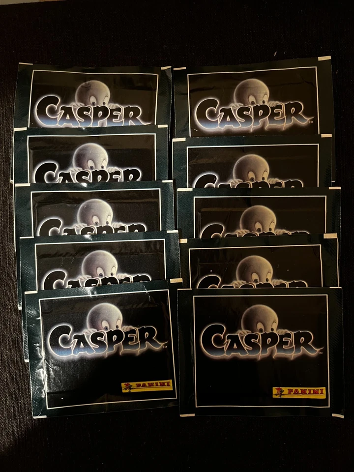 LOT 10 PACKETS POCHETTES PANINI CASPER LE FANTOME SERIE TV 1995 COLLECTOR