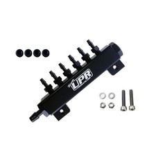 Upr 6 Port Vacuum Block Intake Manifold Fuel Gas Wastegate Turbo Boost Nos Black