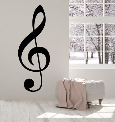 Vinyl Wall Decal Clef Music Note Musical Decor Gift For Musician ...