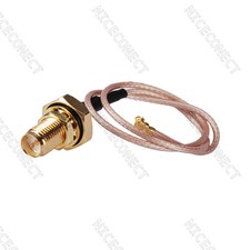 2x IPX U.FL to RP-SMA Female Jack O-ring Bulkhead PCI RG178 Pigtail Cable 20cm