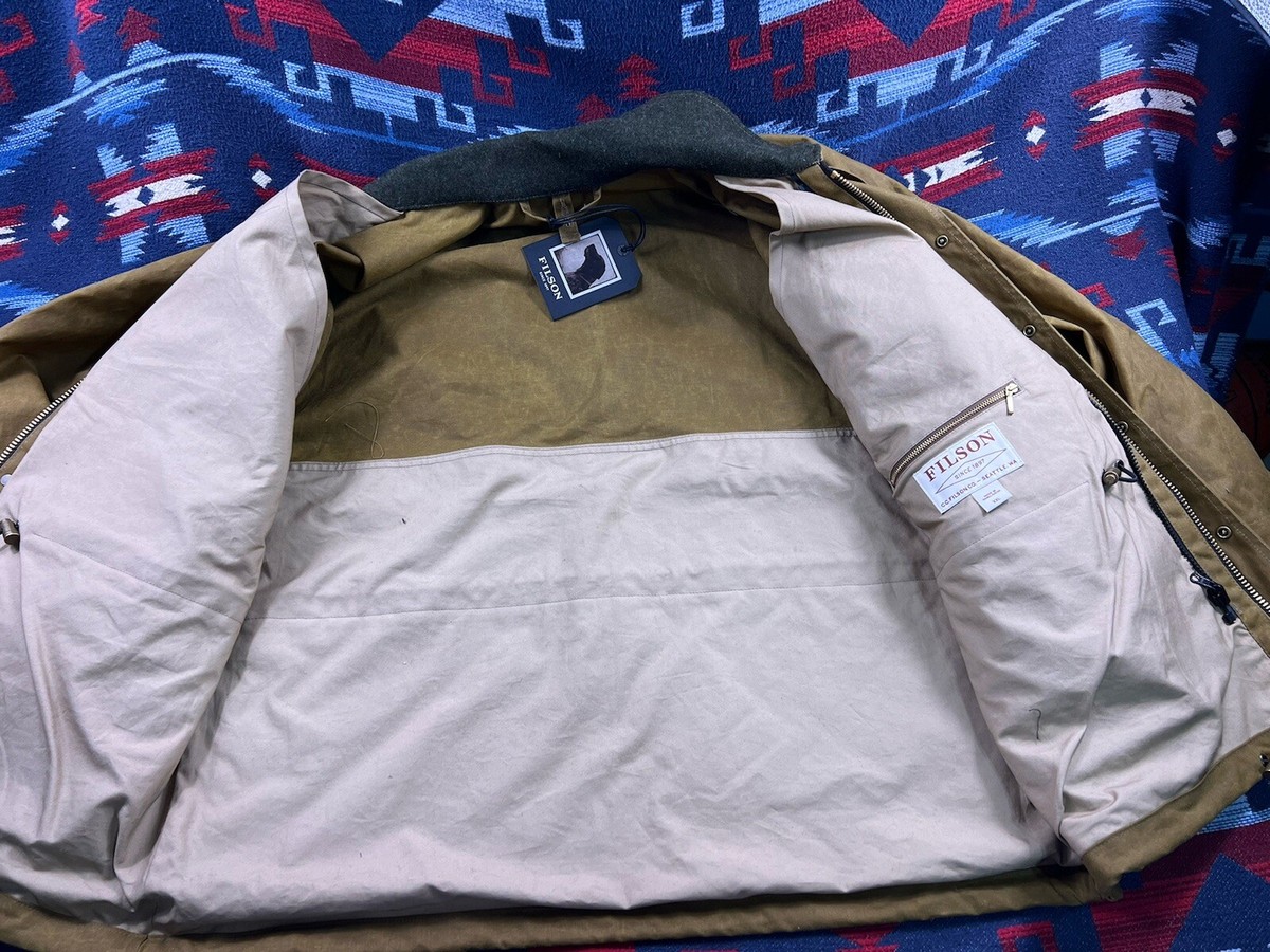 CC FILSON TIN CLOTH FIELD JACKET Coat DARK TAN Hunting Big CC FILSON TIN CLOTH FIELD JACKET Coat DARK TAN Hunting Big