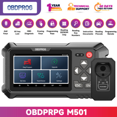 OBDPROG M501 Key Fob Programmer Immobilizer Reset OBD2 Scanner Diagnostic