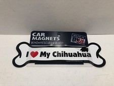 Dog Bone Magnet: I LOVE MY CHIHUAHUA  Dogs Doggy Puppy  Car Automobile