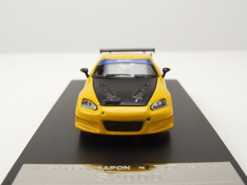 Honda S2000 amarillo negro coche modelo 1:64 Street Weapon - Imagen 5 de 9