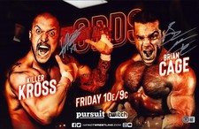 Killer Karrion Kross & Brian Cage Signed 11x17 Photo BAS COA WWE AEW Impact Auto