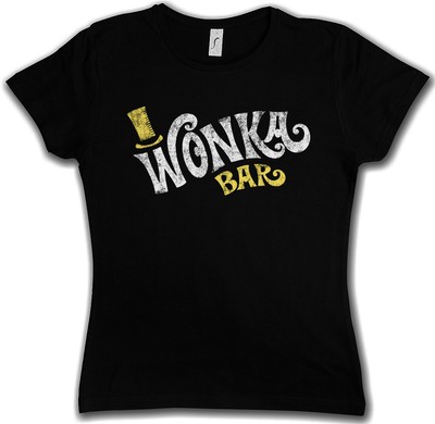 WONKA BAR GIRLIE SHIRT - Charlie Schokoladenfabrik Willy Bucket Roald Dahl Shirt