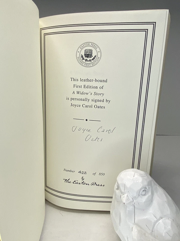 A Widow’s Story SIGNED by Joyce Carol Oates - First Edition Easton Press MINT - Image 2 of 4