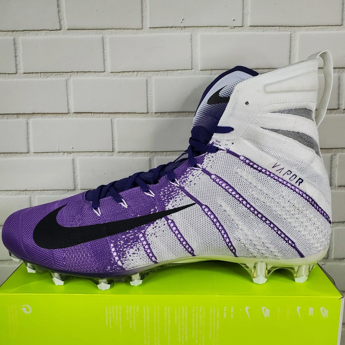 Nike Vapor Untouchable 3 Elite Football Cleats White Purple Men 16 AO3006 155