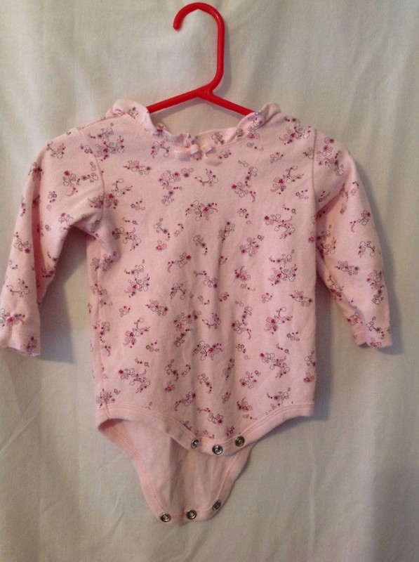Pooh Infant girls one piece  9 mo 100% cotton long sleeve floral 