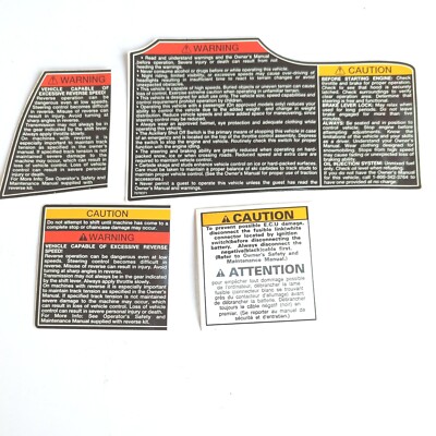 ''POLARIS VINTAGE NOS OEM SNOWMOBILE  DECALS (4)  707XXXX HOOD RXL ECU