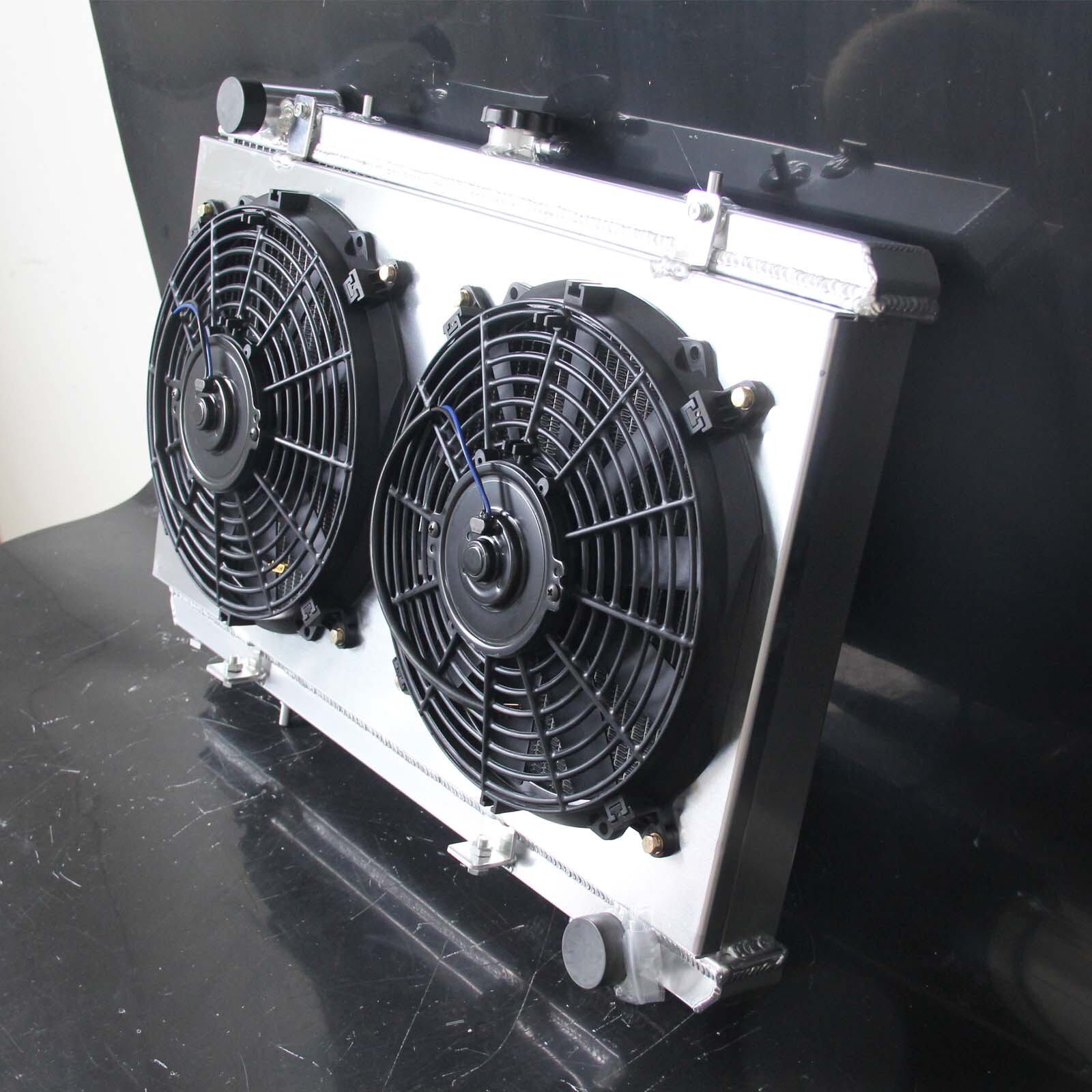 Aluminum Radiator + Fan Shroud For NISSAN S13 SILVIA SR20DET 19891994