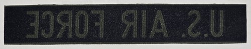 x10 lotUSAF U.S. AIR FORCE OD Green BDU Uniform Olive Drab nylon name tape patch - Picture 3 of 3