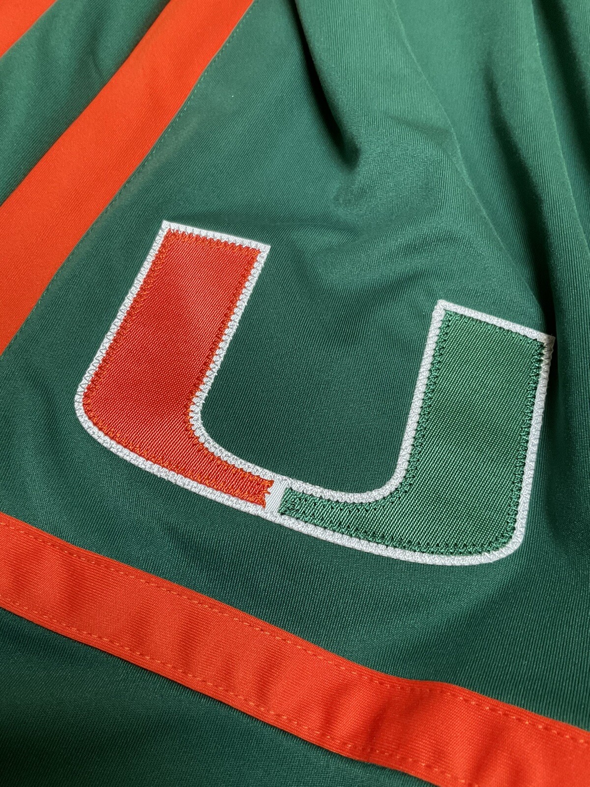 AUTHENTIC Miami Hurricanes Player Issue Basketball Shorts NEW L Adidas