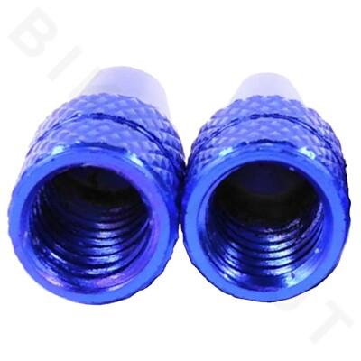 2 Cappucci Valvola Presta In Alluminio Blu Per Bici | Venditore USA | Leggeri E Resistenti