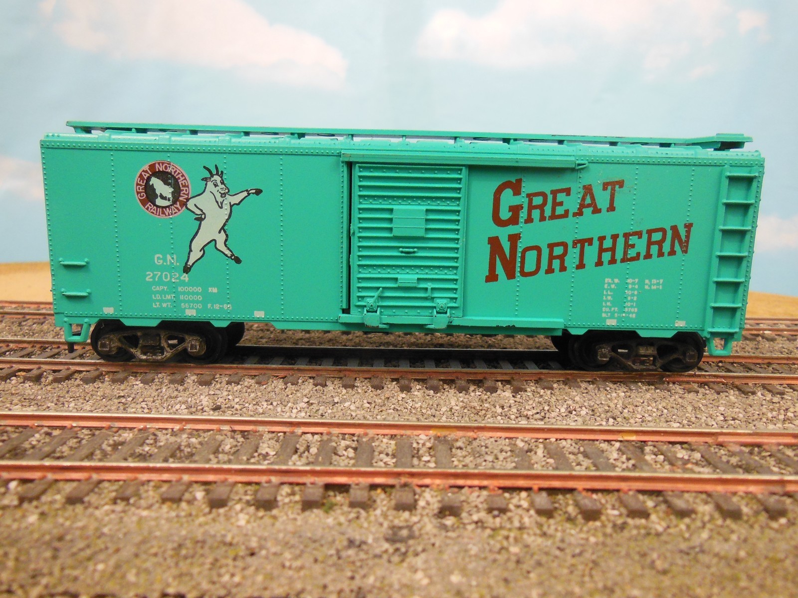 HO VINTAGE ATHEARN GREAT NORTHERN 27024 40' BOX CAR KIT BUILT eBay