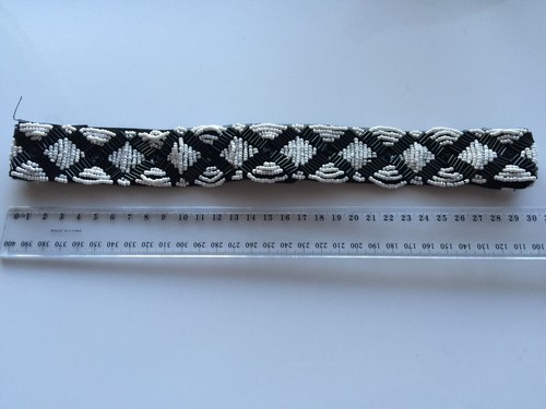 NEW Lady Narrow Pearl Beads sequined Black Elastic Bride Party Waist band Belt - Picture 6 of 11