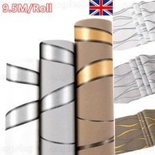 9.5M/Roll,3D Embossed Waves Wallpaper,Non-woven Living Room Wall Cover Decor,UK