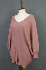 DOLCE & GABBANA Le Maglie Di Pink Ribbed Lagenlook V-Neck Knit Sweater Dress 42