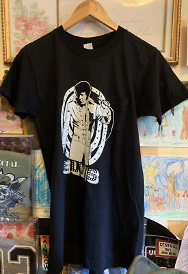 Vintage 60s 70s Elvis Presley Rockabilly Concert Flocked Pocket T