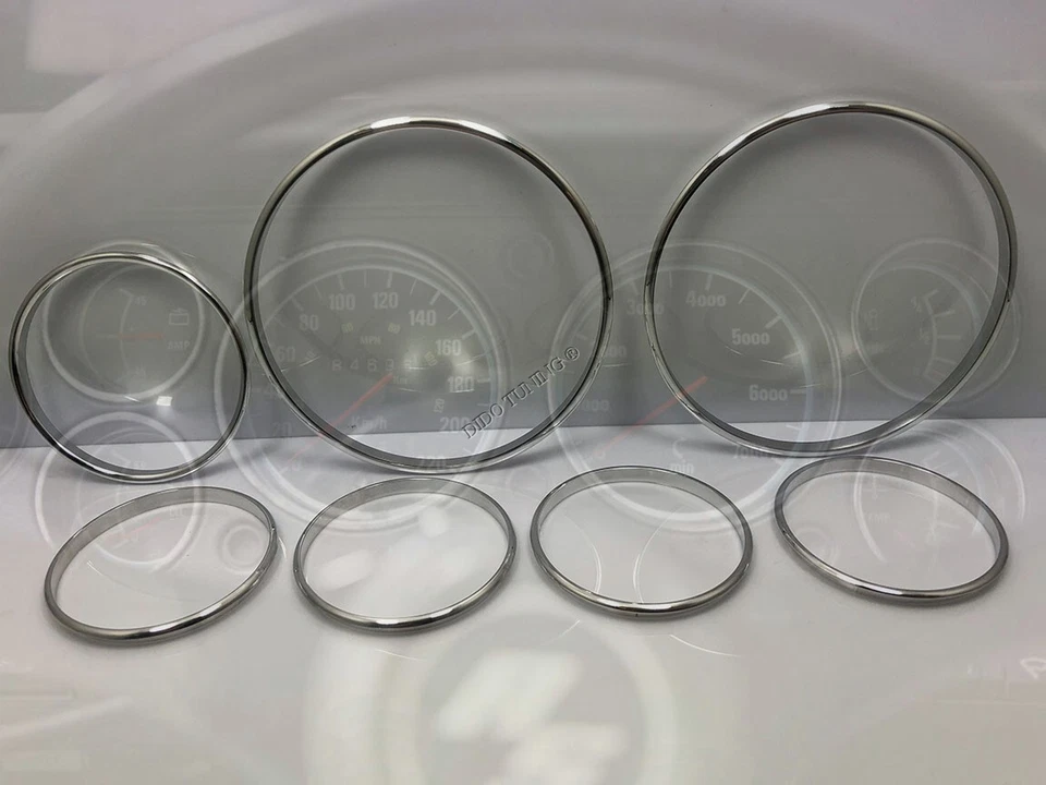 Anillos de velocímetro de aluminio de 7 piezas para Ford Capri Mk3 Facelift / anillos de velocímetro Foto 4 de 4
