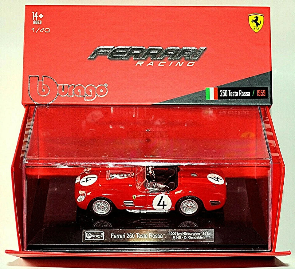 Ferrari 250 Testa Rossa 1000 Km Nürburgring 1959 #4 Phil Hill 1:43 Bburago - Immagine 2 di 4