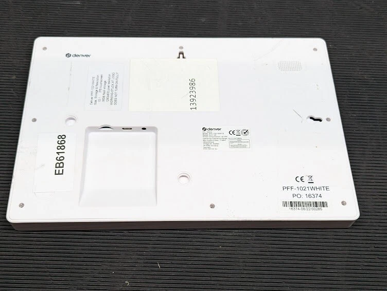 Denver Frameo PFF-1021 Digital WiFi Picture Frame 10.1" White Used Working - Image 4 of 4