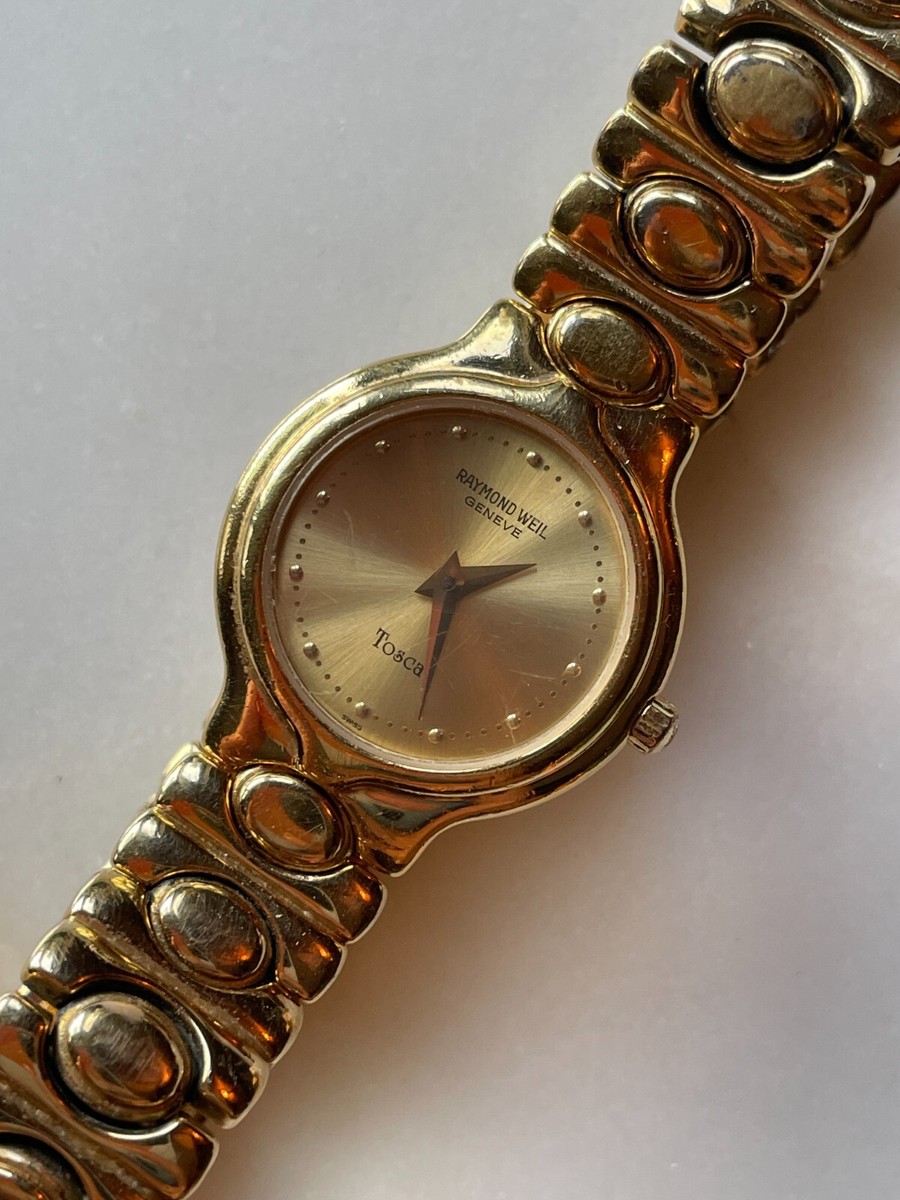 Raymond Weil 9941-3 tosca 18k gold electroplated swiss 21mm Ladies