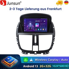 Carplay Android 13 per Peugeot 207 06-2015 autoradio GPS NAVI DAB+ BT WIFI 2+32G