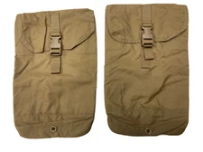 2 USMC FILBE Hydration MOLLE Pouch Genuine Issue 8465-01-600-7887 Coyote 100 new