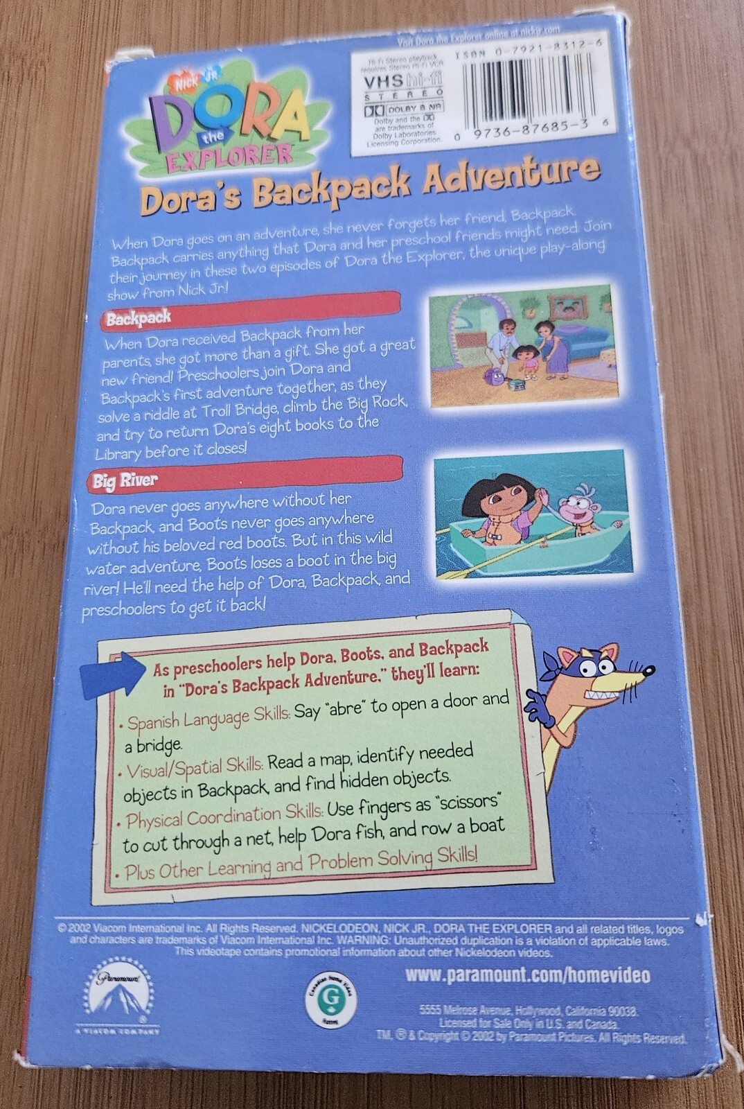 Dora the Explorer Doras Backpack Adventure (VHS, 2002) 97368768536 eBay