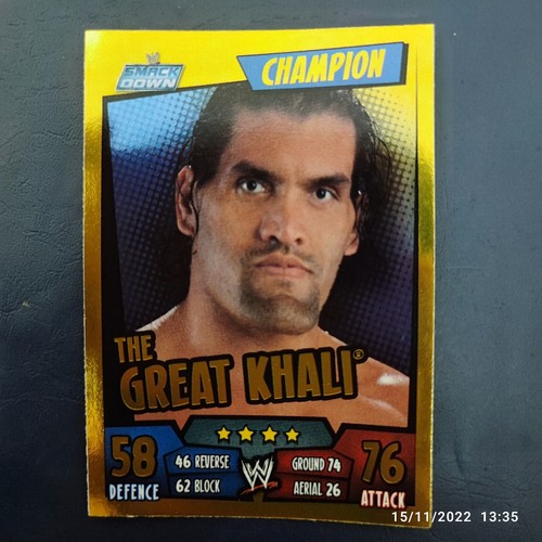 The Great Khali WWE CARD 2011 SLAM ATTAX RUMBLE GOLD FOIL limited vintage NM Rar eBay