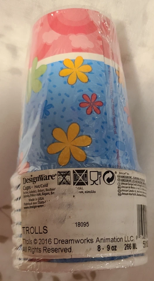 Lote de servilletas de película Trolls 3 paquetes/9 oz paquete de 2/16 servilletas paquete de 2/8 paquete de 3/8 tatuajes nuevos Foto 4 de 4