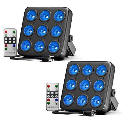 2X 135W 9 LED RGBW Bühnenlicht DMX PAR Can Licht Club Für DJ Disco Ostern