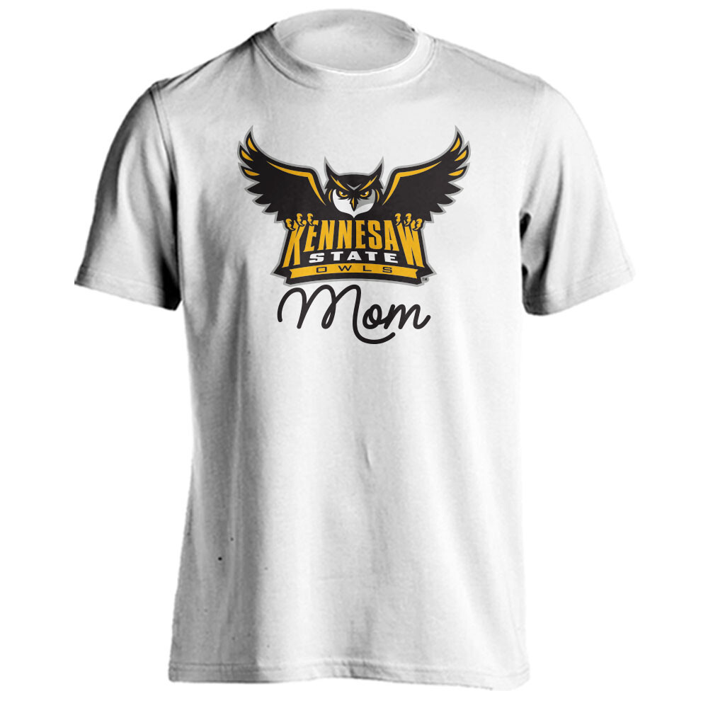 Kennesaw State Owls Proud Parent Mom T-Shirt - Charcoal Heather, XL (Officially Licensed)