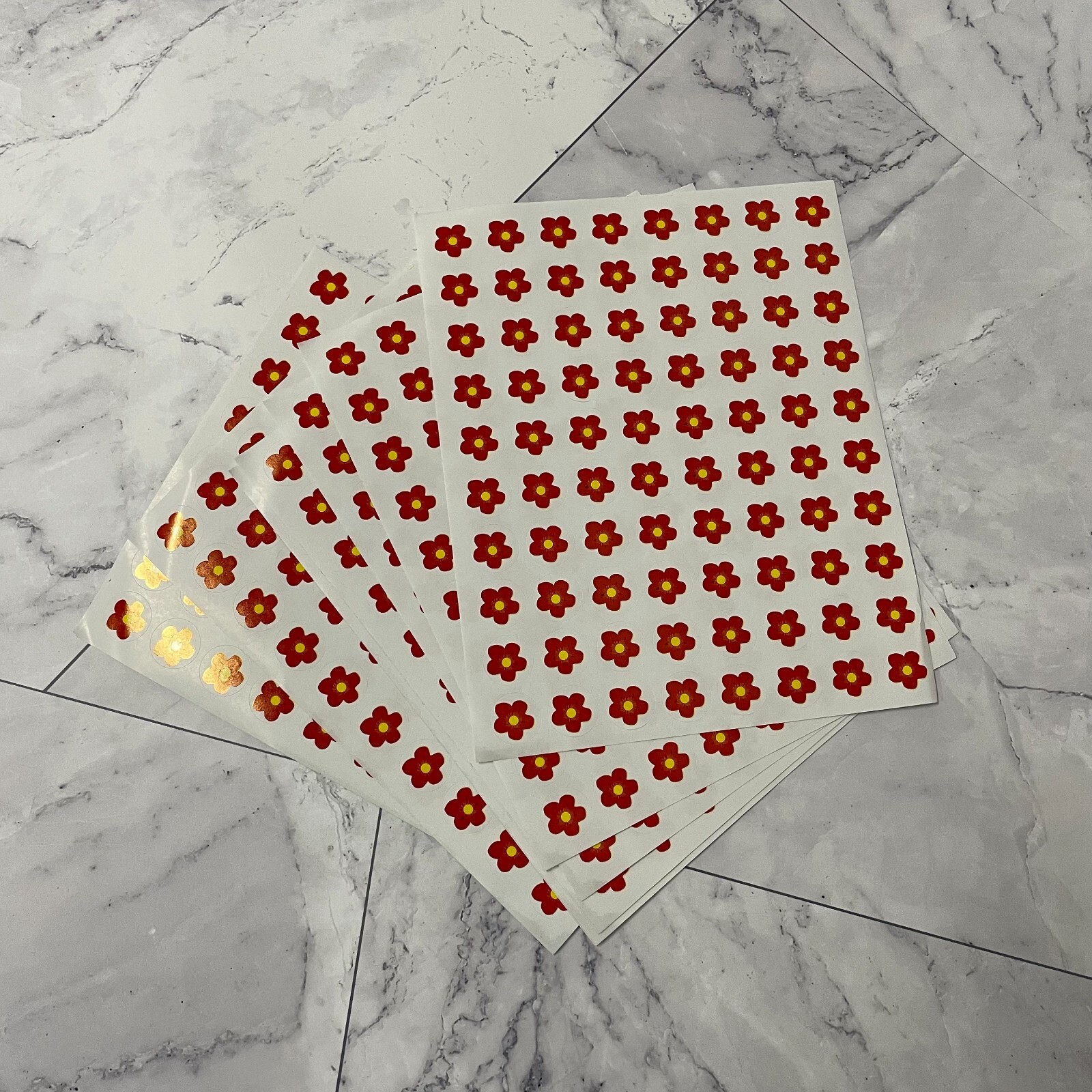 pin the heart Stickers, Mini Flower Stickers, Small Reward Stickers, Cute Decor