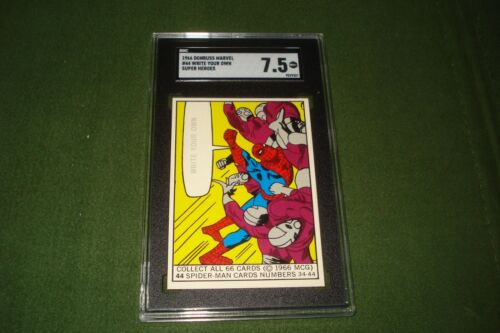 1966 DONRUSS MARVEL SUPERHEROES CARD, #44, SGC 7.5 , SHARP, SPIDER-MAN - Picture 1 of 5