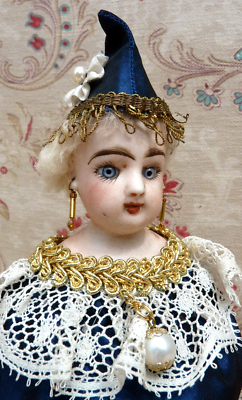 Poupée Marotte Musicale François Gaultier – XIXe – Tête Biscuit – Yeux Verre Bleus