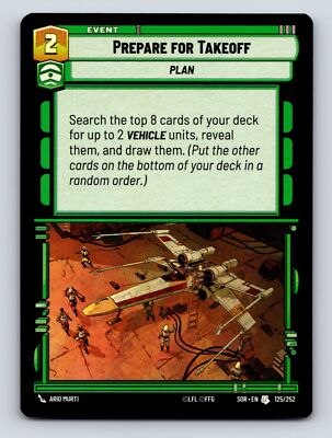 Command Aggression Prepare For Takeoff Plan Event Card Search Draw