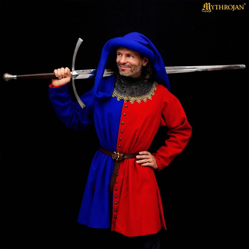 Medieval Costume Viking Retro Halloween Gown Cosplay Costume Houppelande Gown - Image 4 of 4