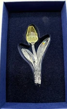 2004 Swarovski Crystal SCS Membership Renewal Yellow Tulip Gift with Box
