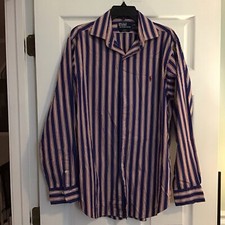 Polo Ralph Lauren Regent Classic Fit Stripe Button Down Long Sleeve Shirt 16 L
