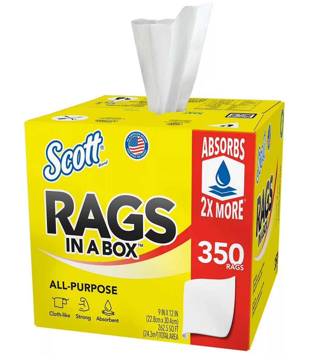 Scott Shop Rags In a Box, PICK 85 OR 350 Sheets Box