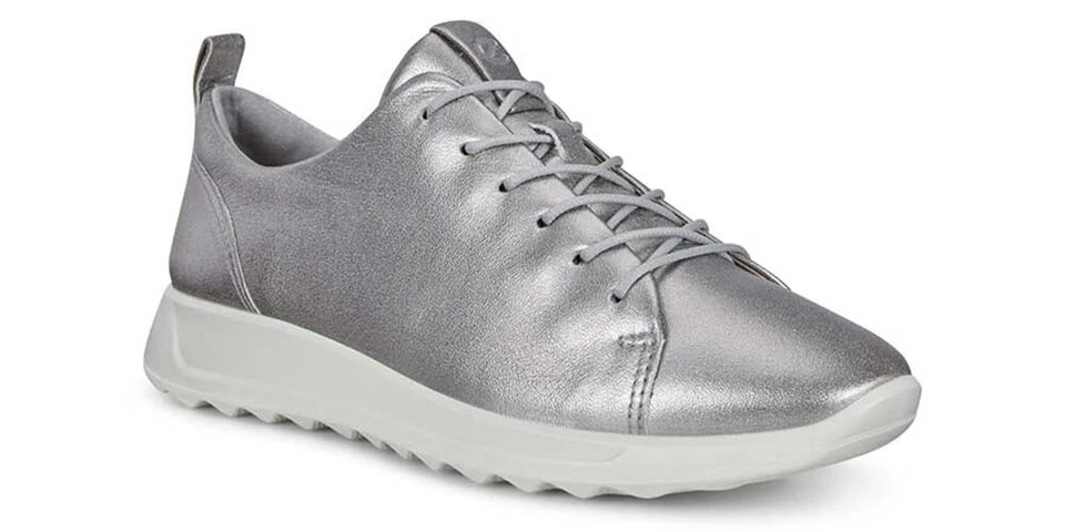 Scarpe Flexure da donna in pelle impermeabile argento - Immagine 2 di 3