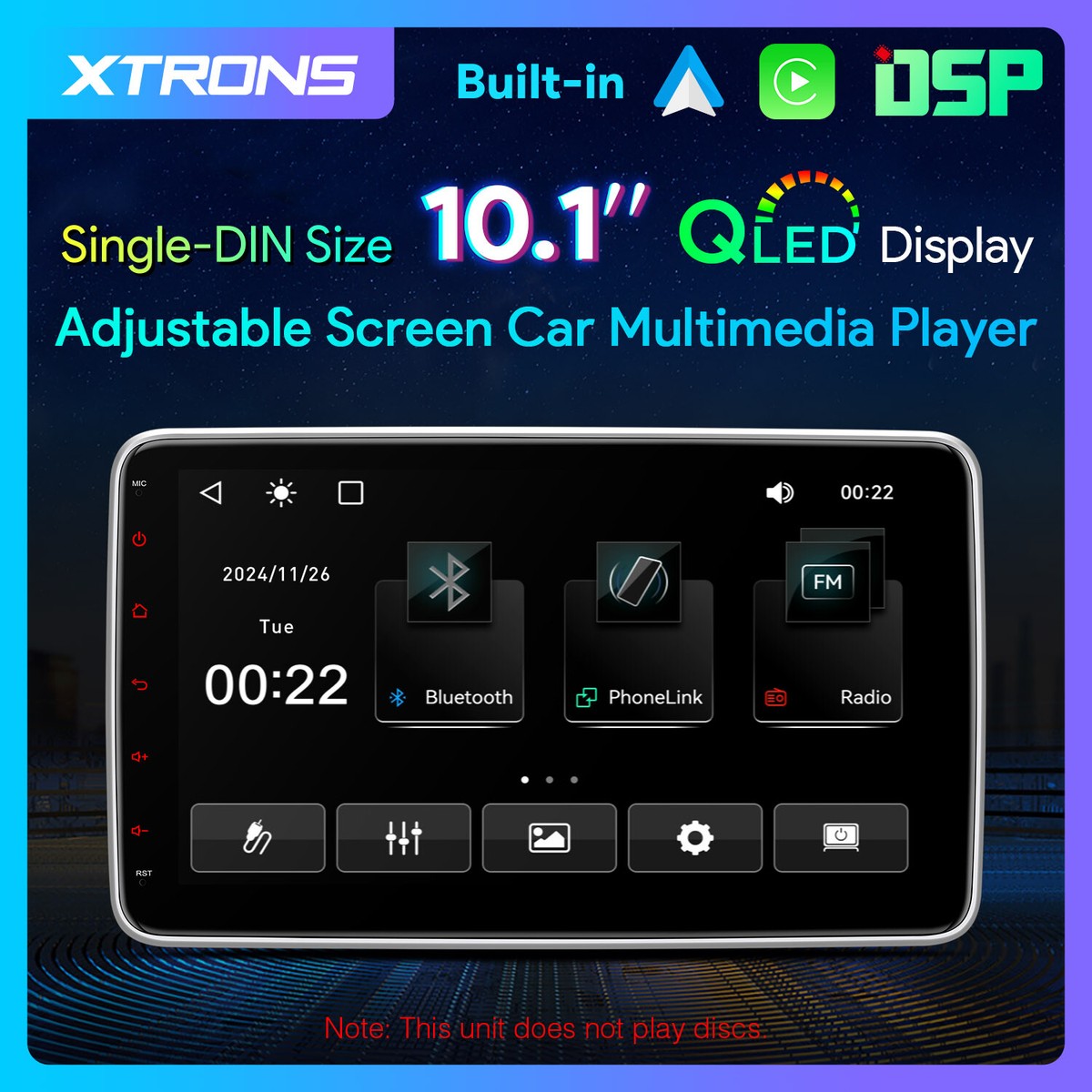 XTRONS Single DIN 10.1